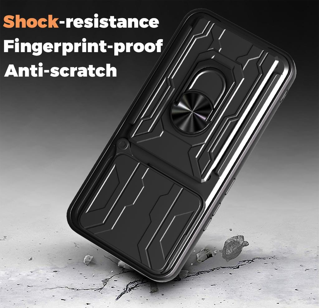 Pro Honor 400 5G (Globální) Pouzdro PC+TPU s výklopným stojánkem a posuvným krytem fotoaparátu