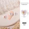 Internet Celebrity Nail Art: Pearl White Crystal Heart Rhinestone Star Spray Paint Alloy Decorations