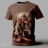 Funny Men's T Shirt Animal Chicken Print Summer Casual Short Sleeve Tee Street Fashion O-Neck Pullover Men's Oversized Clothing