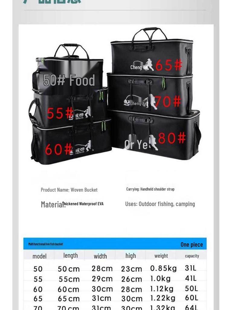 Faltbarer wasserdichter EVA-Fischbehälter mit transparentem Deckel