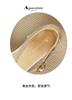 [British Light Luxury] Retro woven hollow Roman women's commuting versatile coarse heel pointed shallow mouth comfortable women's sandals