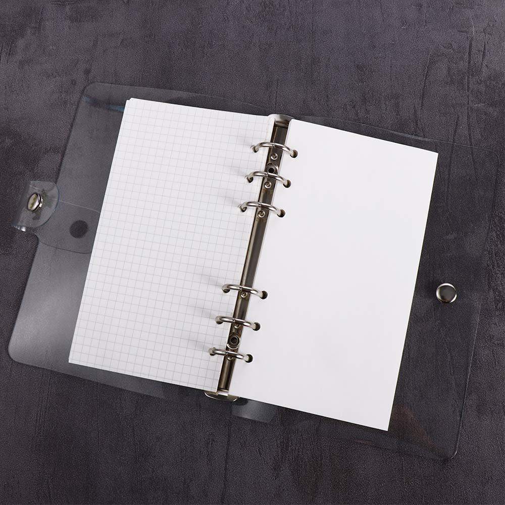 A4/A5/A6/A7 School Folder Plastic Transparent Binder Loose Leaf Ring Notebook Planner