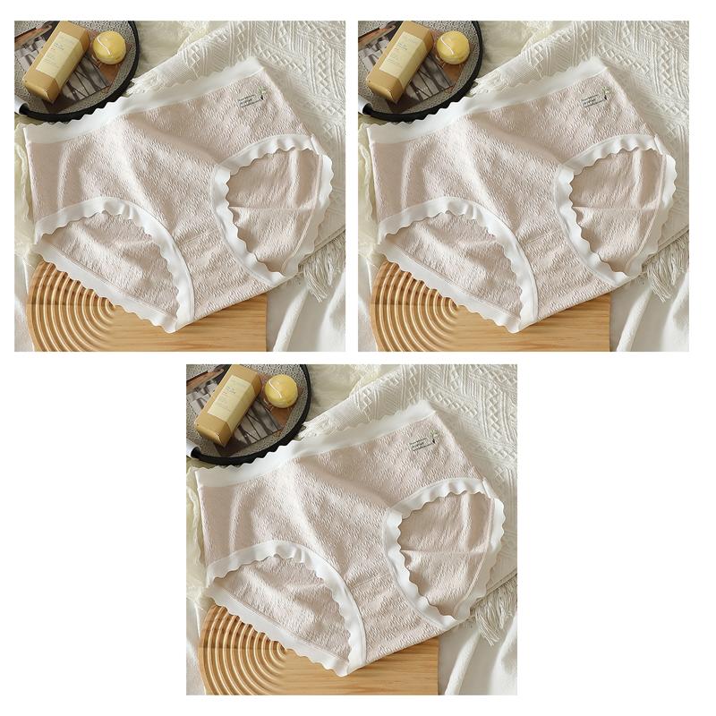 Hohe Taille Damenunterwäsche Übergröße Baumwolltextur Slips Vollabdeckung Hüfte Damen Slips Weicher Komfort Dessous