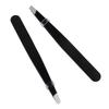 High-Precision Eyebrow Tweezers for Trimming, Plucking, and Blackhead Removal - Flat and Slant Tips
