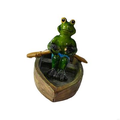 Realistic Floating Frogs Miniature Figurine Weather Resistant Resins Craft For Garden Pond Water Feature Decoration J0MC