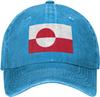 Flag of Greenland Baseball Cap Classic Adjustable Plain Hat for Unisex Women Unisex