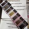 Custom Logo Matte Brown Cashmere Lash Extension Soft Color Volume Lash Trays Individual Color Eyelash Extension Supplies
