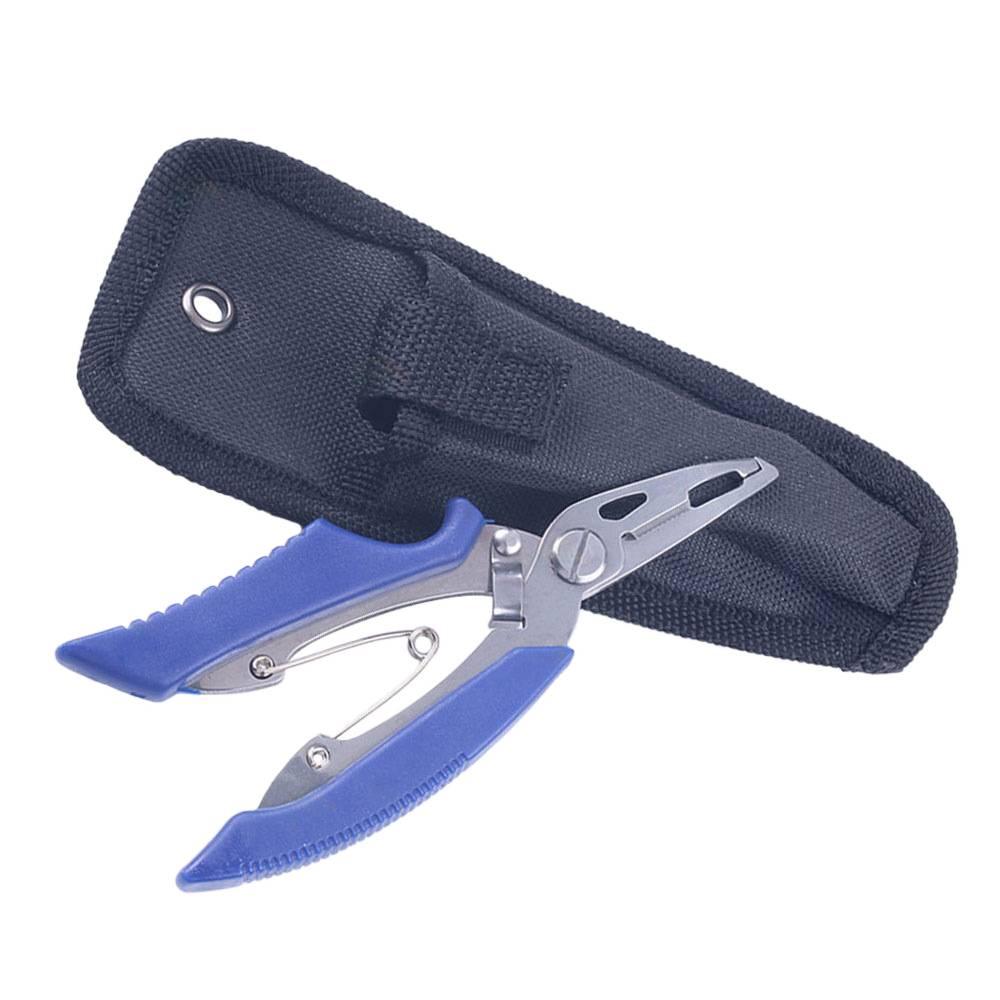 1PCS Stainless Steel Fishing Pliers Multifunctional Curved Mouth with Lure Cut Line Tool Luer Cutter for Angling