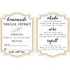 Homemade Vanilla Extract Stickers,1.5×2 Inches Square truction Labels Madagascar Beans and Vodka Extract Stickers for Handcrafted Vanilla