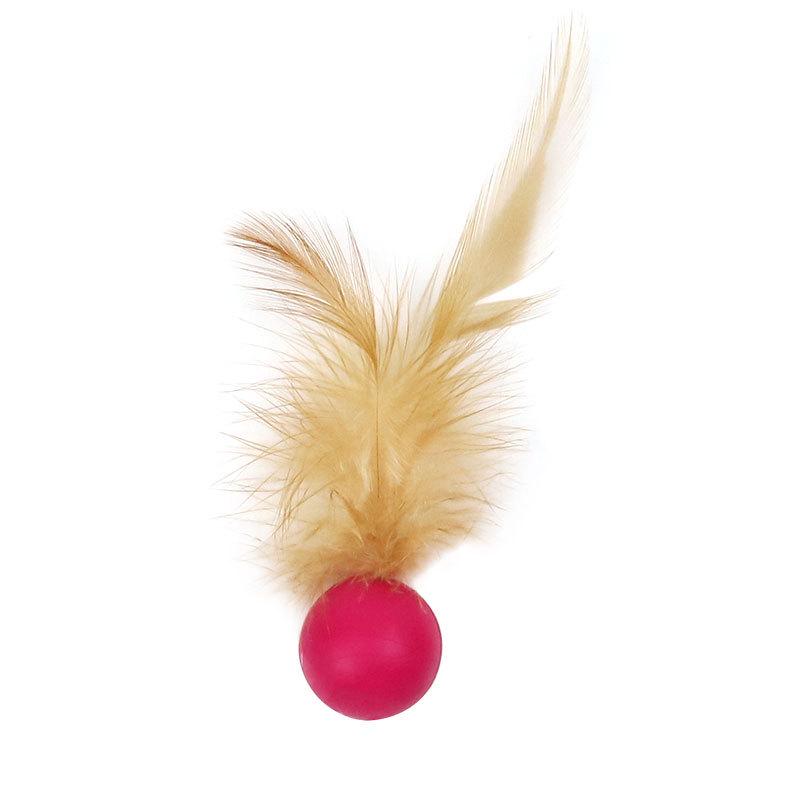 Colorful Elastic Cat Training Toy - 4CM Turntable Ball Ping Pong Play Ball