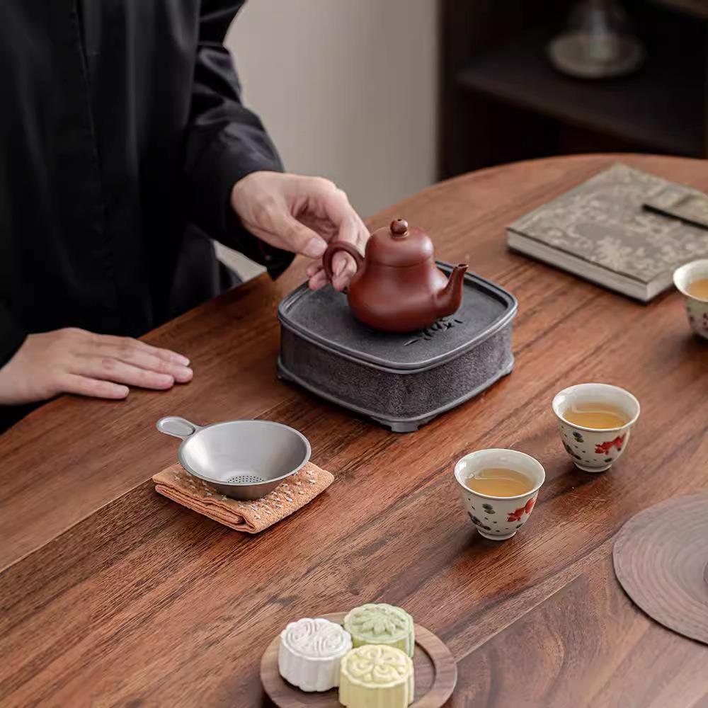 Household Titanium Tea Strainer Fine Mesh Integrated Tea Filter Lightweight Corrosion-resistant Tea Infusers Hotel