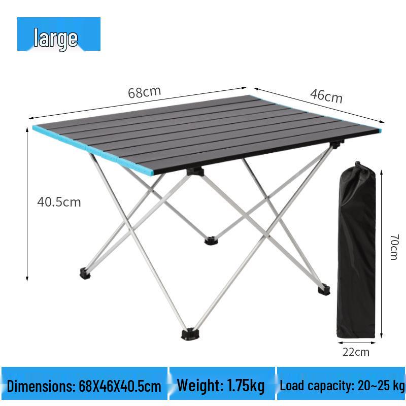 Portable Aluminum Folding Outdoor Table for Camping, Picnics, and BBQs