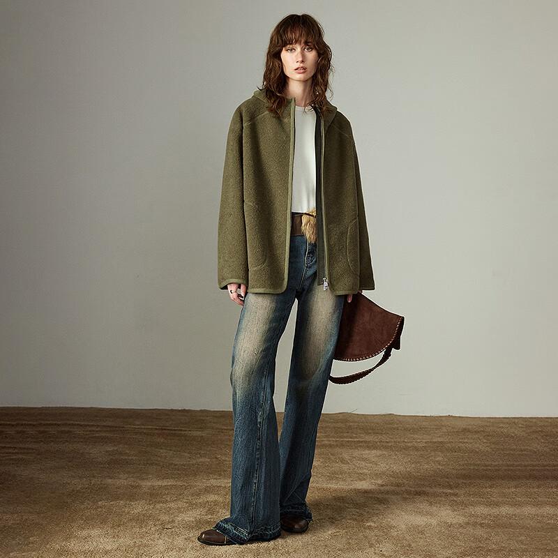 Chuyu Women's Hooded Plush Winter Jacket