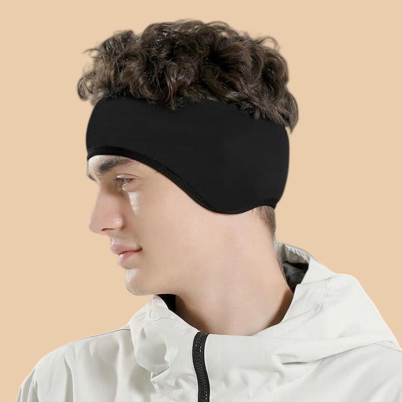 Warm Fleece Earmuffs & Headband: High Elasticity Polar Fleece Ear & Forehead Protector, Breathable Eye Mask for Cycling & Cold Weather.