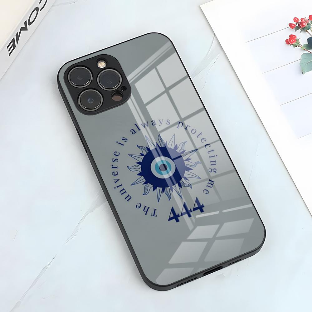 

Lucky Blue Evil Eye Phone Case For IPhone 17 Pro Max 15 Pro 16 14 Plus 12 13 Mini 11 Pro Shockproof Glass Cover iPhone12 Pro