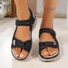 Large-sized Shoes Thick-soled Casual Sandals Velcro Sandals Women's Shoes