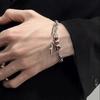 Fashion Crystal Stone Cross Charm For Women Men Punk Style Star Silver Color Chain Adjustable Red Zircon Bracelet