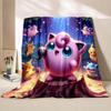 Coperte con Stampa Jigglypuff Pokémon Carino per Adulti Bambini Coperte Calde per Casa Viaggio Morbida e Confortevole Coperta Rosa Regali di Lusso