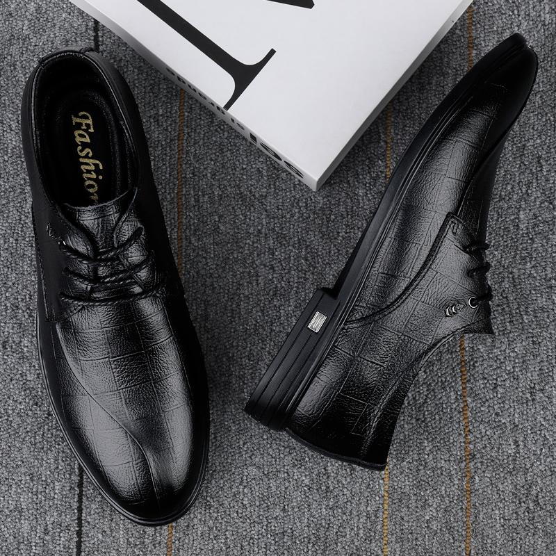 Classic Men Sneakers Lace-up Genuine Leather Casual Shoes Non-slip Oxford Shoes Man Soft Sole Walking Shoe Formal Dress Footwear