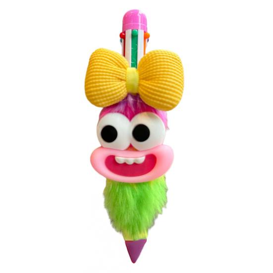 Cartoon Plush Ballpoint Pen Multi-Color Gel Pens for Students Journaling Cute Writing Tool for School Office Students