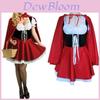 Enchanting Womens Little Red Riding Hood Costume Featuring Puff Sleeves And A-line Design
