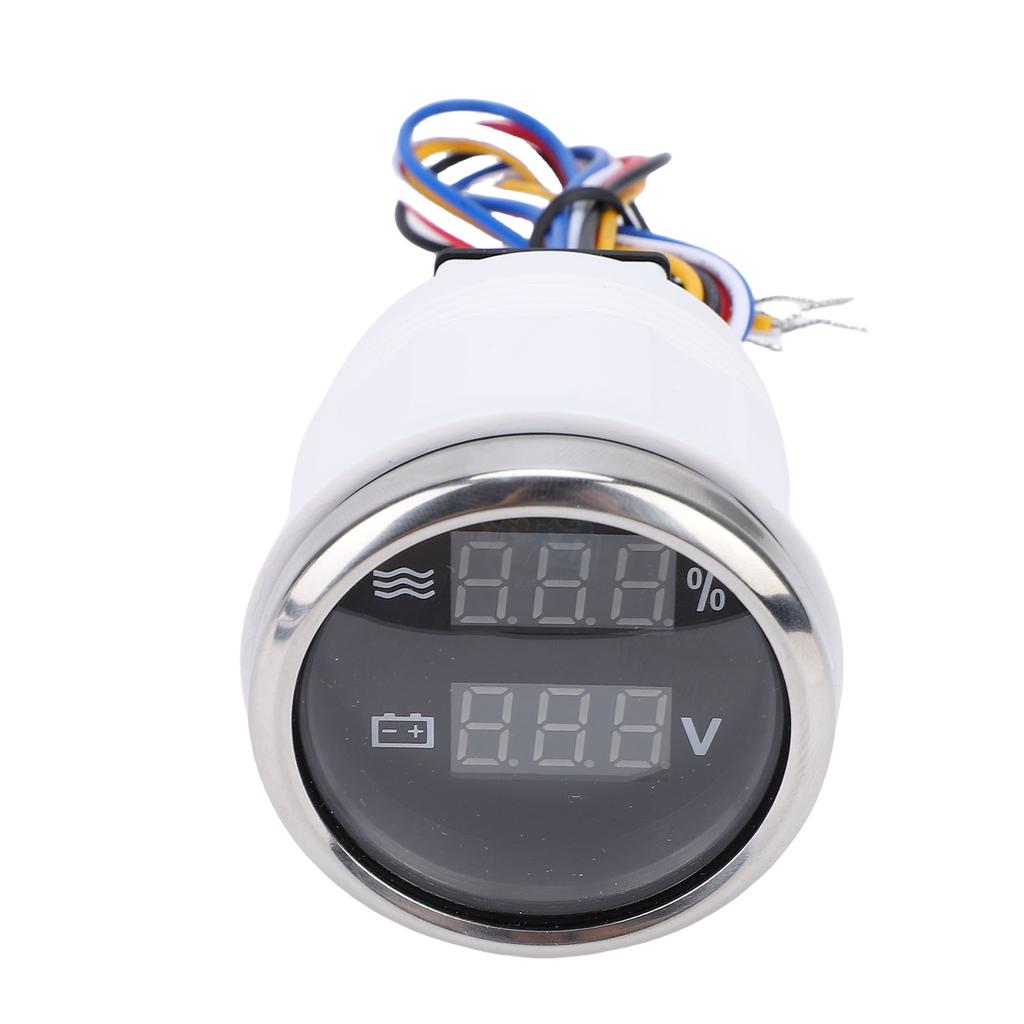 52mm Digital Display Gauge Multifunctional Water   Voltage Meter with Backlight for Cars RVs Trucks Ships Yachts