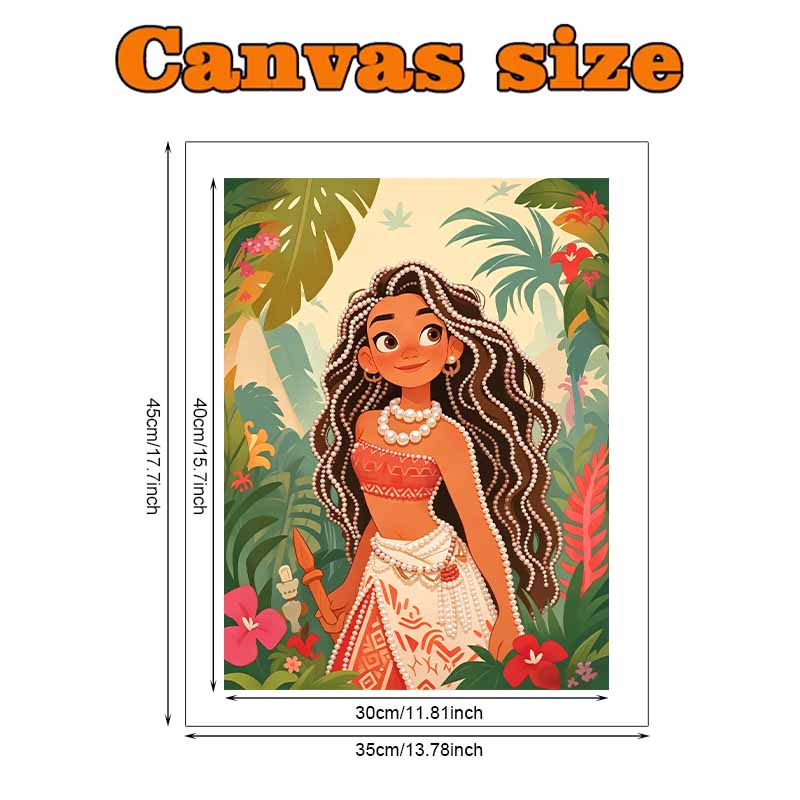 Disney Pearl Painting Moana DIY Pearl Art Painting Pearl Gem Painting Pictures Crafts Special Shape Home Wall Decoration