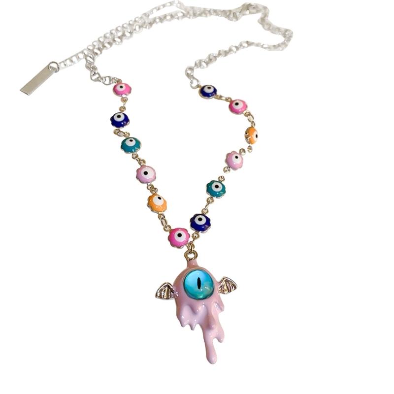 Evil Eyes Necklace Evil Eyes Ear Pins Sweet and Fashionable Alloy Accessories Evil Eyes Jewelry for Party Wedding Daily 1