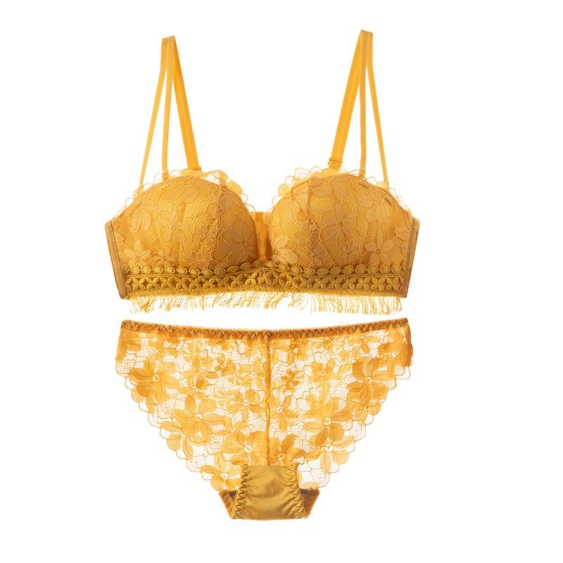 Spitzen-Bandeau-Push-Up-BH mit doppelten Trägern