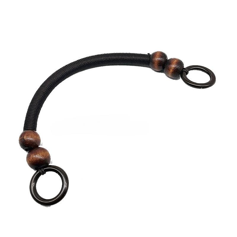 

1 шт. Рустикальная деревянная ручка для сумки из нейлона с бусинами U-образной формы - Прочный и стильный аксессуар для сумок и корзин, Идеально подходит для рукоделия и DIY-проектов