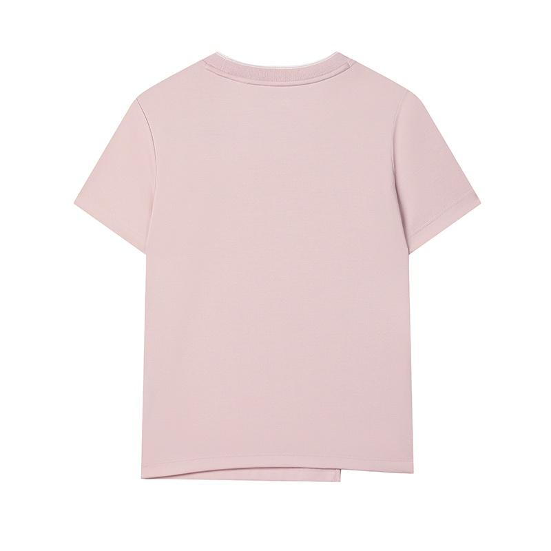 FILA T Shirts Women's Bare Pink PK Crew Neck Moderate F51W528101F-PK
