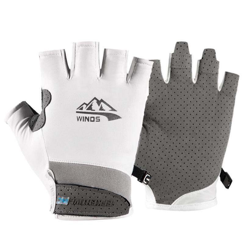 Unisex Summer Cycling Gloves, Breathable UV Protection, Touchscreen-Compatible, Full Finger, Ice Silk Fabric.
