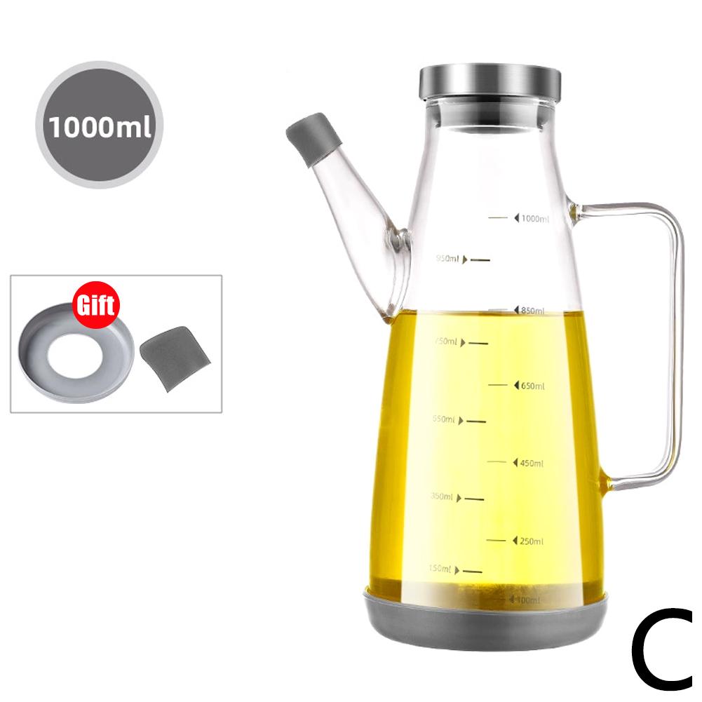 

Маленькая бутылка для масла, бутылка для домашнего кухонного масла, горшок для масла, горшок для приправ, уксуса, духов, горшок U0B9 1000ml-1set