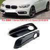 Car Front Bumper Lamp Bezel Fog Lights Frame Cover For BMW 1 Series F20 F21 LCI Sport 2015-2018 With Lamp Holes Black