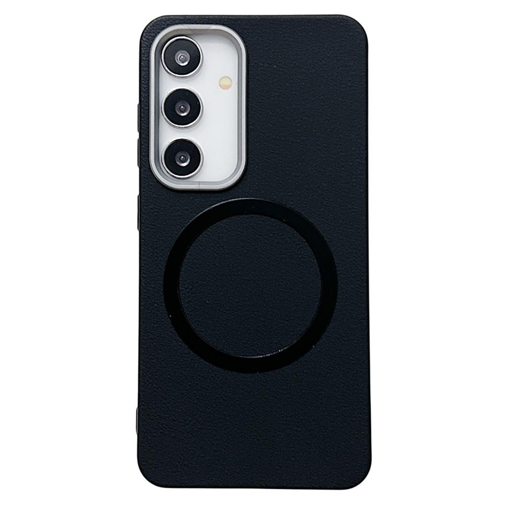 For Samsung Galaxy S25/S24 Phone Cases Leather Texture TPU Back Cover Support Wireless Charging