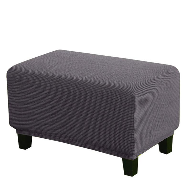 Rechteckiger Jacquard-Bezug für Ottomane, elastischer Hocker, Sofabezug, Fußstütze, Stuhlbezug, Möbelschutzbezüge NEU