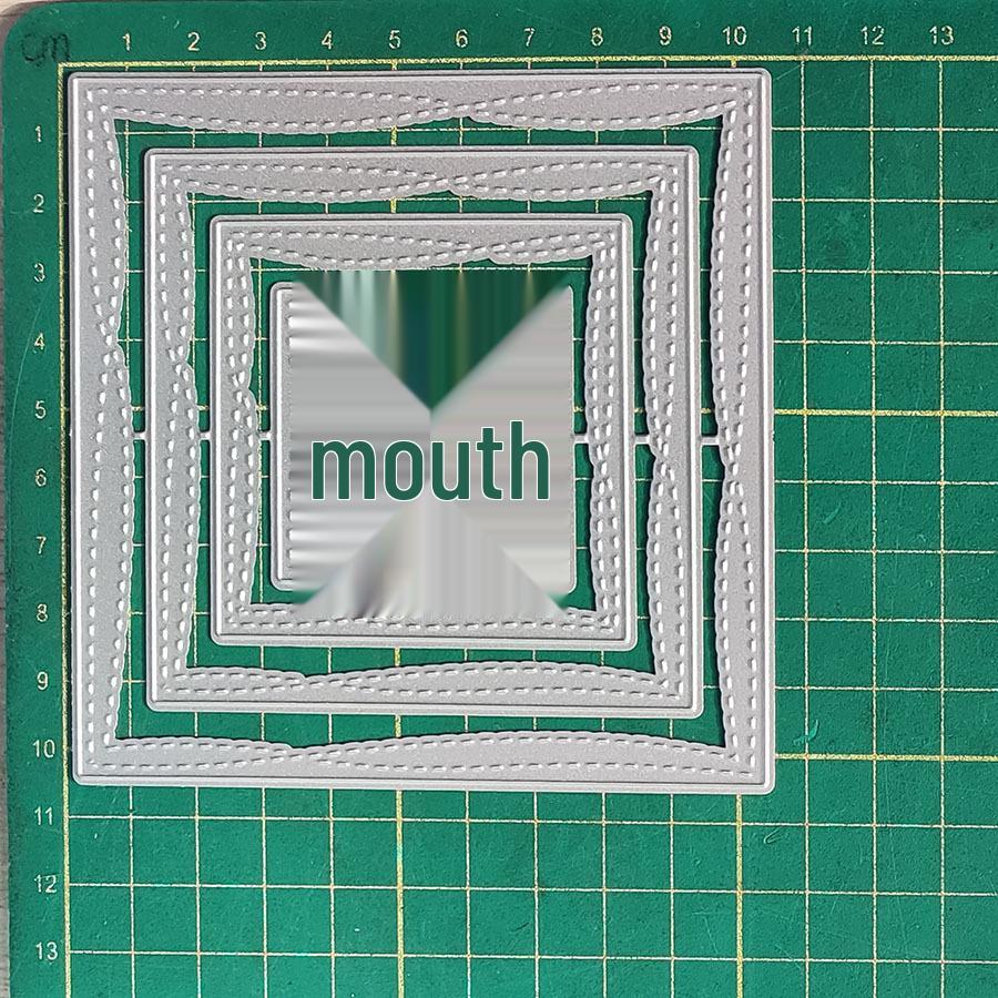 5897 Metal Carbon Steel Square Border Frame DIY Cutting Die Mold - December 2023