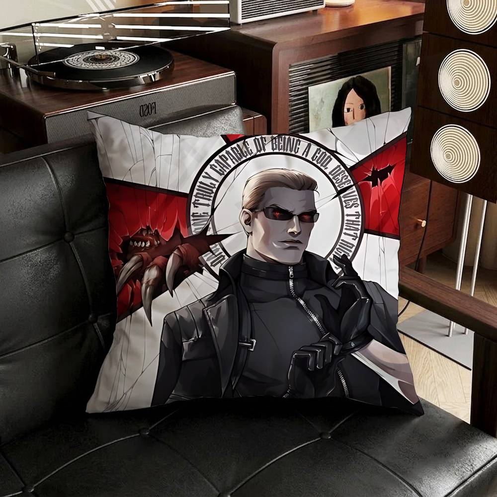 Albert Wesker P Pillow Case Sofa Living Room Bedroom Headboard Backrest Cushion Square Cushion Nap Time