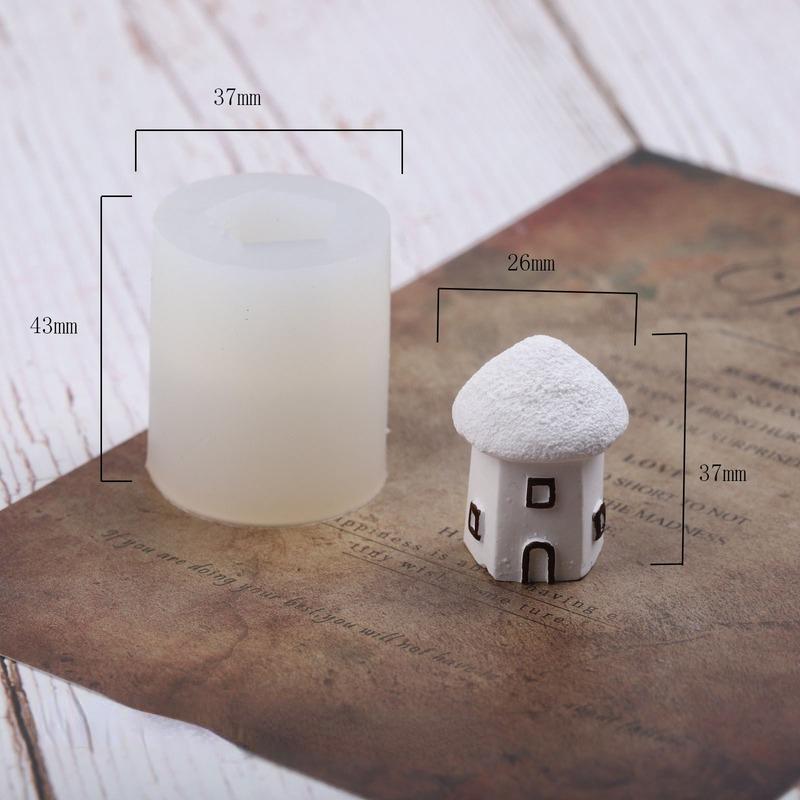 Christmas House Silicone Candle Mold 3D Scented Candle Mold Mold Crystal Epoxy Resin Soap Chocolate Baking Mould Home Decor Gift
