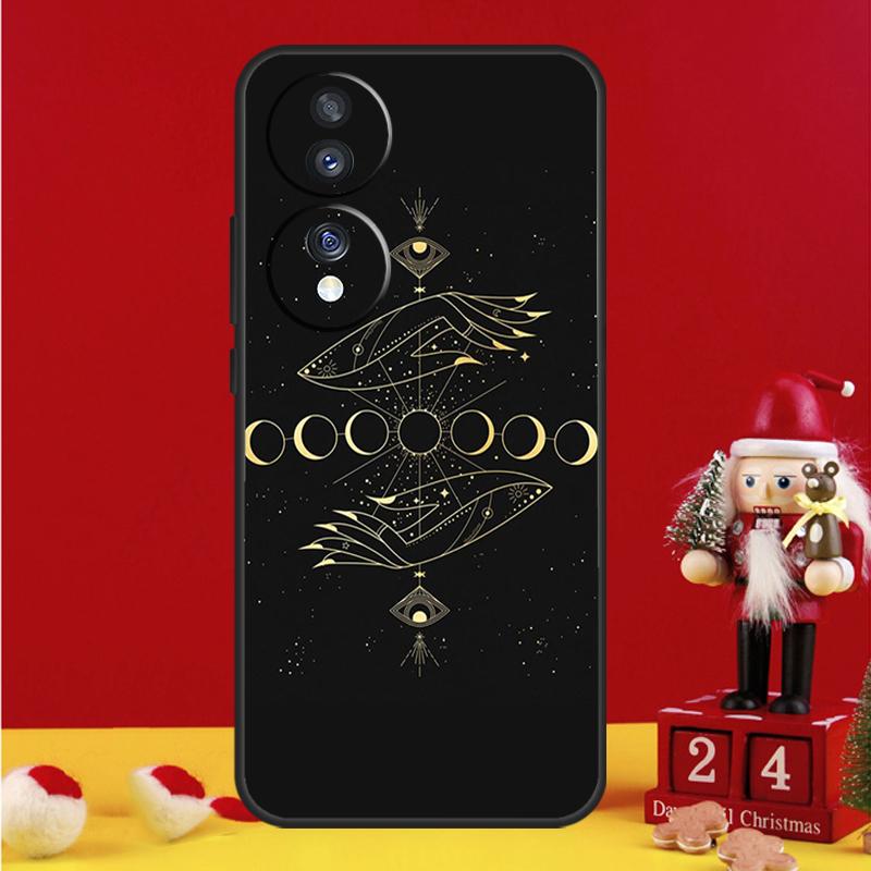 Étui à dessin Divination Lune Étoiles Mains Pour Honor Magic 8 5 6 7 Pro Honor Win RT 50 70 90 200 400 Lite X8c X9b X9c X9a X9d Housse