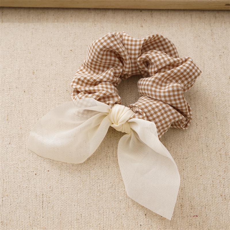 

Корейская Новая Милая Симпатичная Цветная Клетчатая Ткань Эластичная Резинка для Волос Высококачественный Ручной Работы Бант Аксессуары для Волос Хвост Веревка для Волос Headbands