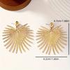 Stylish retro simple geometric laser temperament exaggerated neutral style earrings, fashionable and versatile