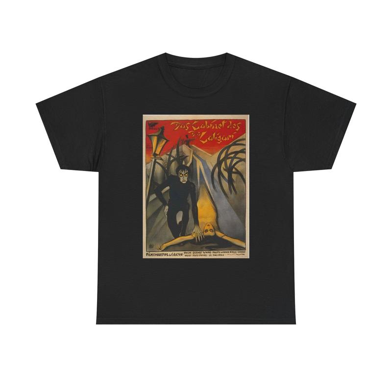 

The Cabinet of Dr. Caligari 1919 Cult Vintage Italian Movie Poster Unisex T-shirt XXXL