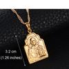 Anniyo (1piece) Russia Religious Jewelry Virgin Mary Jesus Orthodox Mosque Charm Pendant Chain Necklaces Poland @@