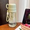 Water bottle1011 spring new high-value cute cartoon large-capacity children's straw cup portable large-capacity plastic cup