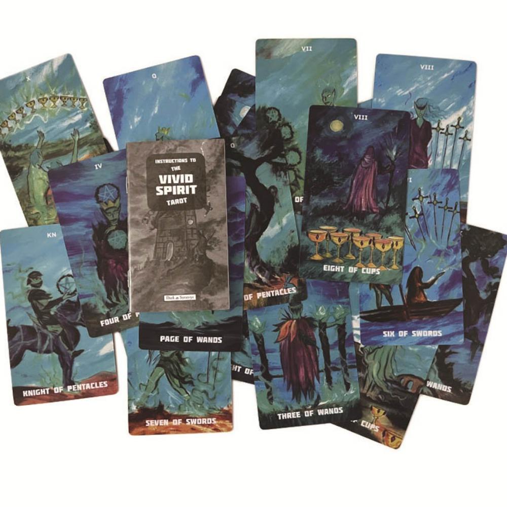 12x7cmThe Vivid Spirit Tarot Deck Carta Manuale Giochi di carte