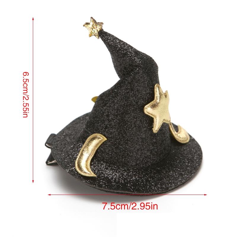 Children Mini Witch Hat Hair Clip Festival Side Clip Barrettes Hairpins Headdress for Children's Gift