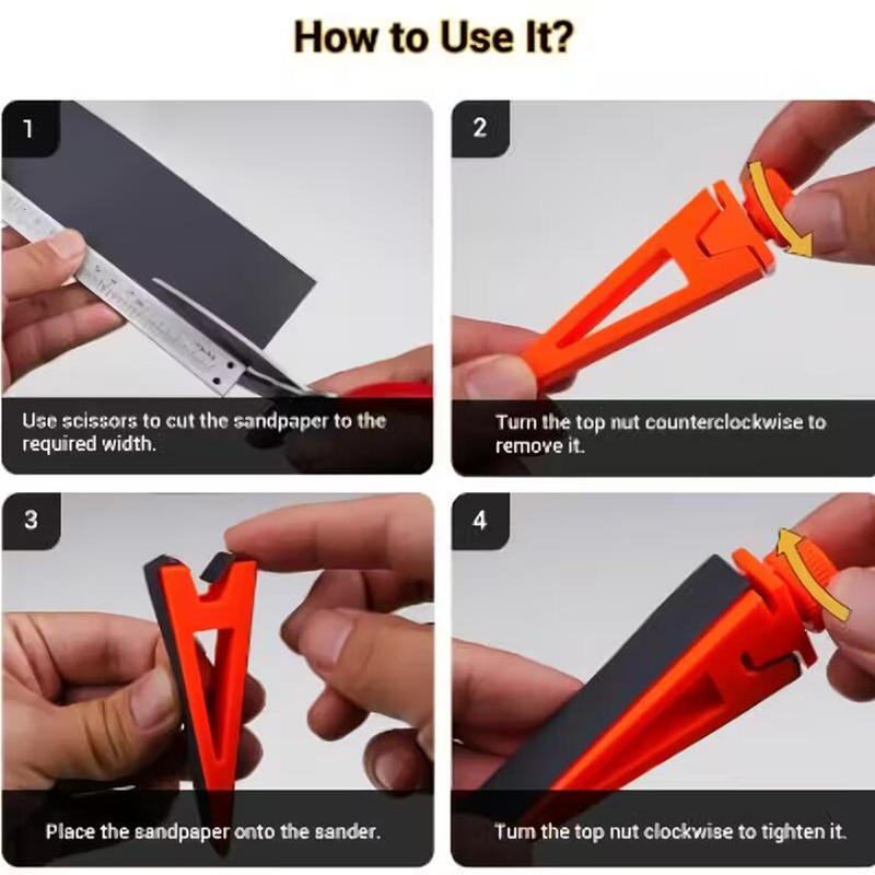 Handgehaltener Oberflächenschleifer Multifunktionales Schleifwerkzeug für gebogene Kanten für Metall Holz DIY Polieren