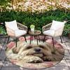 Shih Tzu and Roses Pattern Round rug,Carpet Rug for Living Room Bedroom  Playroom ,Non-slip Floor Mat,Holiday Gifts and Birthday Gifts.
