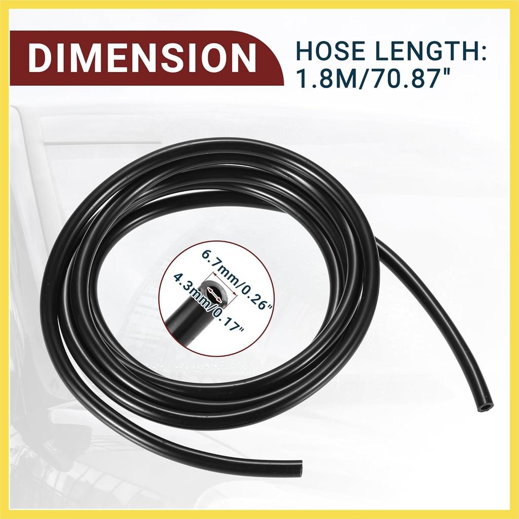 Windshield Washer Nozzle for Chevrolet Traverse Durable No.25823360 Windscreen Washer Sprayer Nozzle Black Front with Hose and Connectors 1 Set